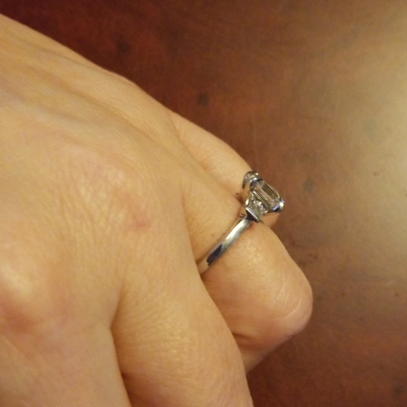 Ascher and Baguette Sterling Silver Ring - Picture 2 of 5